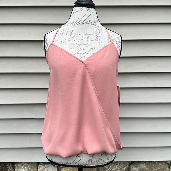 Lily White Sleeveless Wrap Front Blouse - Mauve - Picture 1 of 14